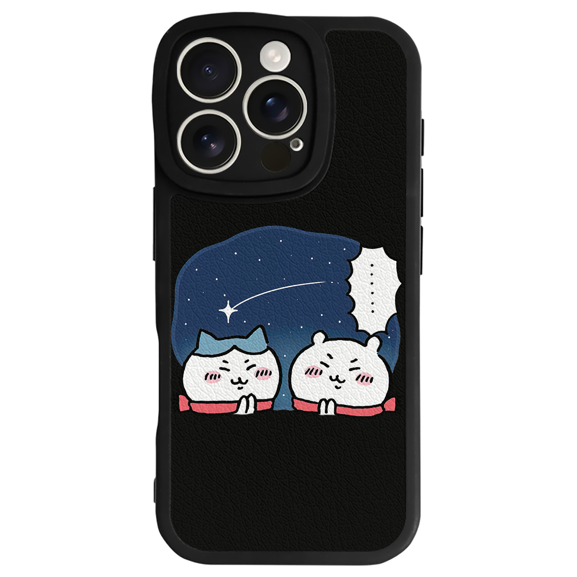 （画像用） ちいかわ ハチワレ Chii-kawa hachiware 【iPhone 16シリーズ対応】シリコンスマホケース（レザー調） 材質：シリコン